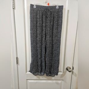 Black and White Wide Leg Pants